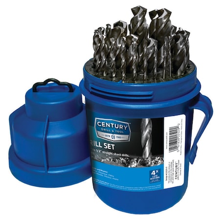 Century Drill And Tool Brite Drill Bit 29Pc Pod Set 1/16" To 1/2" By 64Ths 22529